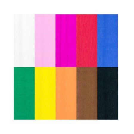 Crepe Paper Rolls 0.5x2.5m - 10 colours (10 rolls)