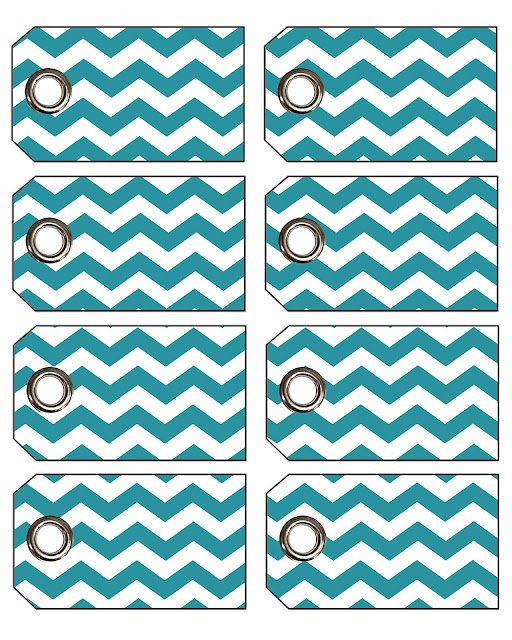 Chevron Gift Tags with Eyelets