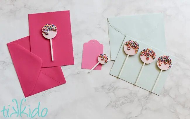 Sprinkles Lollipop Card