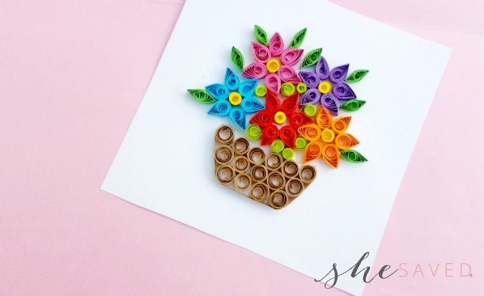 Quilled Flower Basket