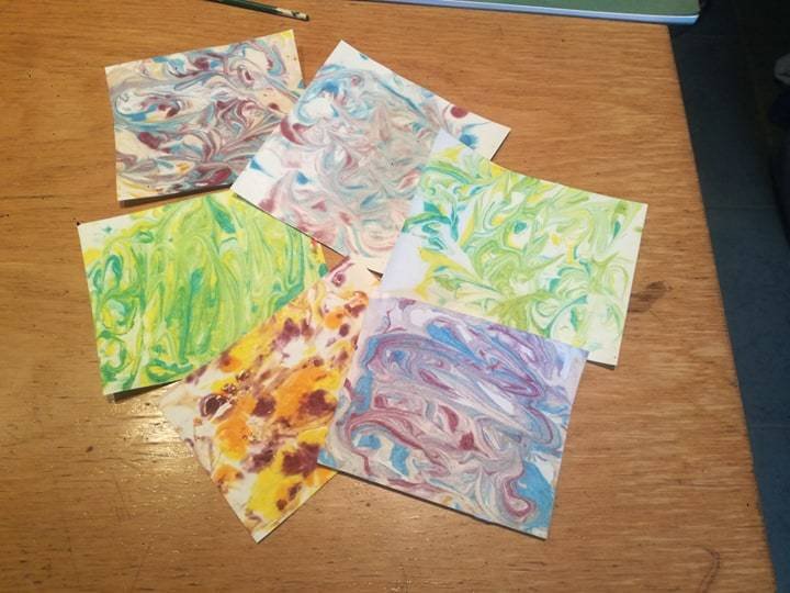 Easy marble paper