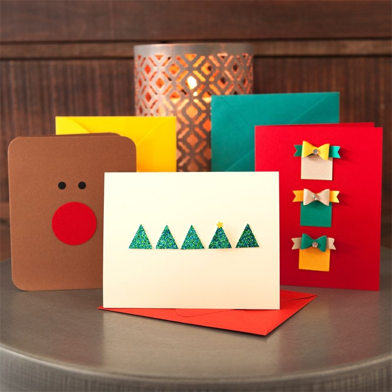 Modern holiday card making ideas