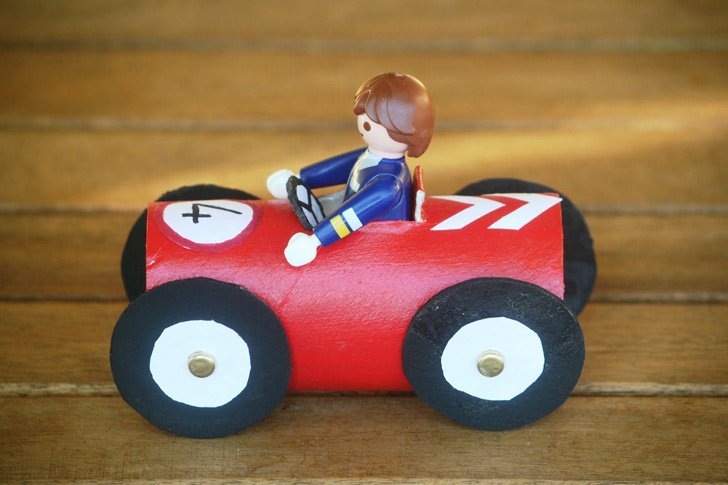 Toilet Paper Roll Race Cars